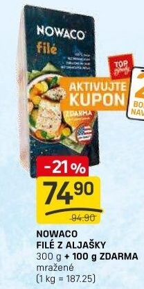 Filé z Aljašky mražené Nowaco