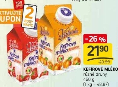 Kefírové mléko ochucené Mlékárna Valašské Meziříčí