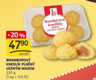 Knedlíky bramborové s uzeným masem Lef