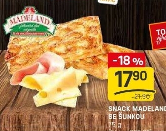 Snack Madeland se šunkou La Lorraine