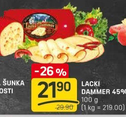 Sýr 45% Lacki Dammer