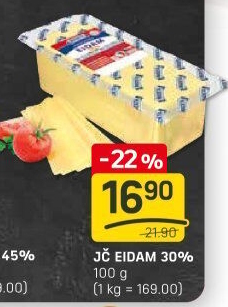Sýr Eidam Jihočeský 30% Madeta