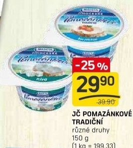 Tradiční pomazánkové Jihočeské Madeta