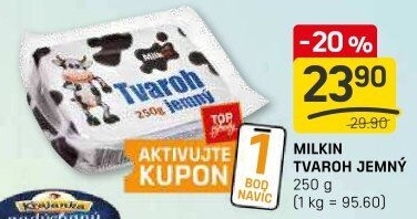 Tvaroh jemný Milkin