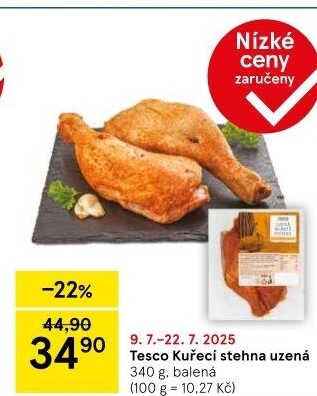 Kuřecí stehna uzená Tesco