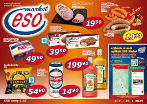 akční leták ESO MARKET 9.7.2025-20.7.2025