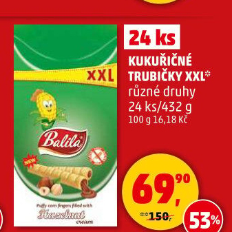 Kukuřičné trubičky bez lepku Balila