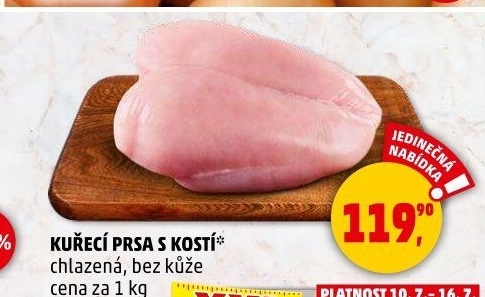Kuřecí prsa s kostí