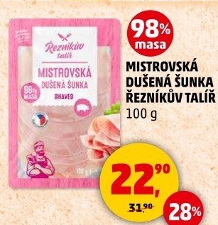 Mistrovská dušená šunka Řezníkův talíř