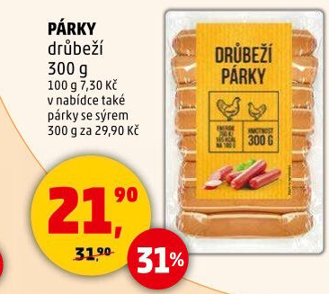 Párky drůbeží