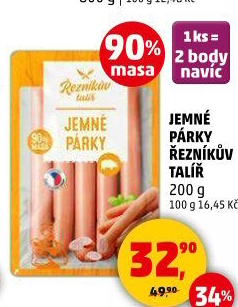 Párky jemné Řezníkův talíř