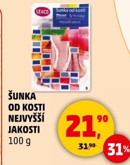Šunka od kosti nejvyšší jakosti LE&amp