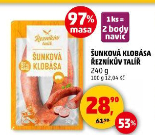 Šunková klobása Řezníkův talíř