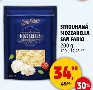 Sýr Mozzarella strouhaná San Fabio