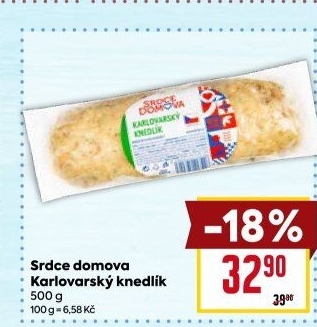 Knedlík karlovarský Srdce Domova