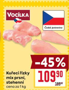 Kuřecí řízky mix Vocílka