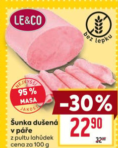Šunka dušená nejvyšší jakosti LE&amp