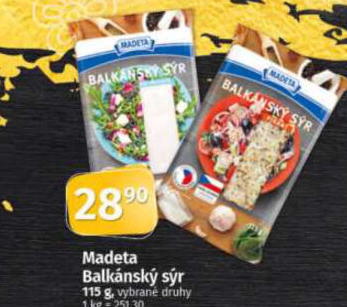 Balkánský sýr Madeta