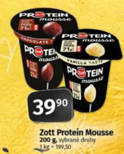 Dezert pěna Mousse protein Zott