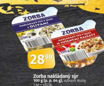 Nakládaný sýr v oleji Zorba