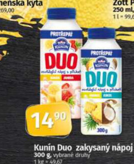 Nápoj Duo Mlékárna Kunín