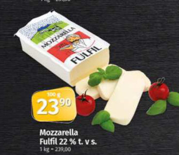 Sýr mozzarella cihla Bayernland