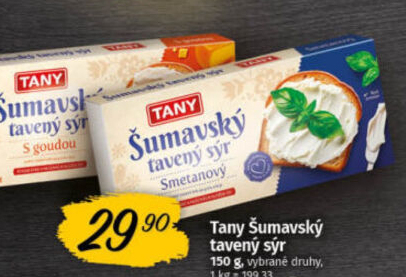 Sýr tavený Šumavský Tany