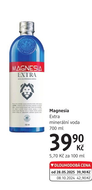 Přírodní voda Magnesia Extra