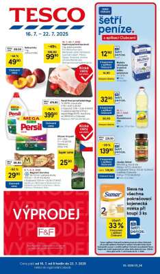 akční leták Tesco 16.7.2025-22.7.2025