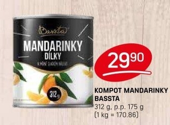 Kompot mandarinky Bassta
