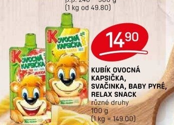Ovocná kapsička Kubík baby