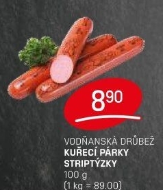 Párky kuřecí striptýzky Vodňanské kuře