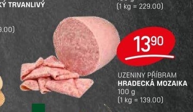 Salám Hradecká mozaika Příbramská uzenina