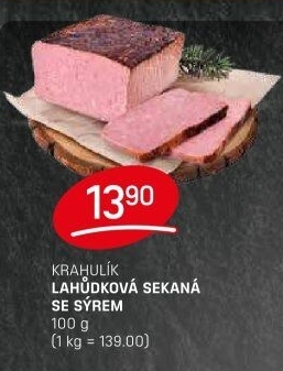 Sekaná lahůdková se sýrem Krahulík