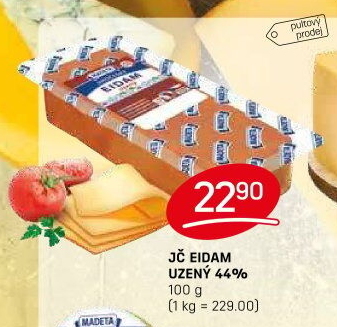 Sýr Eidam uzený 44% Jihočeský Madeta