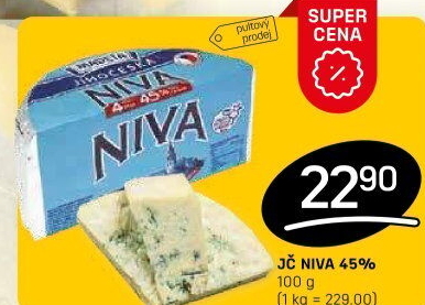 Sýr Niva Jihočeská 45% Madeta