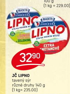 Tavený sýr Jihočeské Lipno Madeta