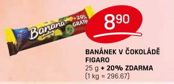 Tyčinka Banán v čokoládě Figaro