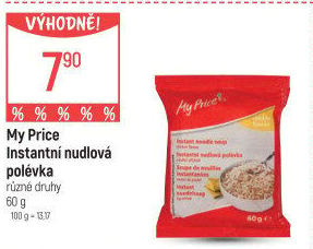 Instantní nudlové polévky My Price