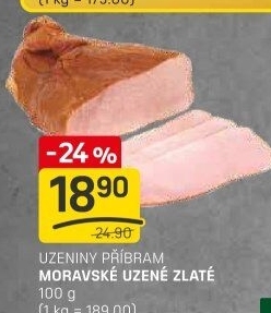 Moravské uzené zlatéPříbramská uzenina