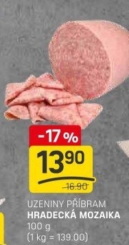 Salám Hradecká mozaika Příbramská uzenina