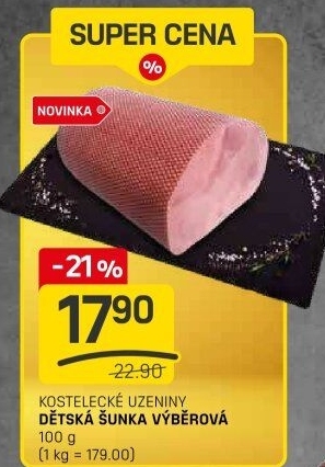 Šunka dětská výběrová Kostelecké uzeniny