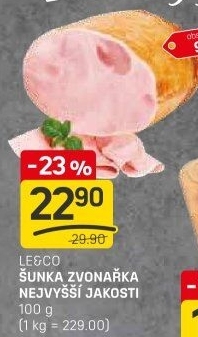Šunka Zvonařka nejvyšší jakosti LE&amp