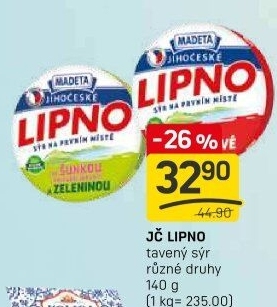 Tavený sýr Jihočeské Lipno Madeta