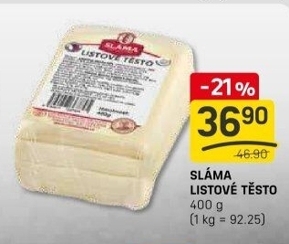 Těsto listové Sláma
