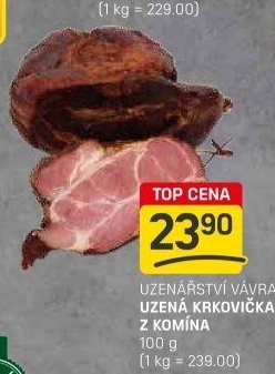 Uzená krkovička z komína Uzenářství Vávra