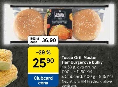 Bulka na hamburger Grill Master Tesco