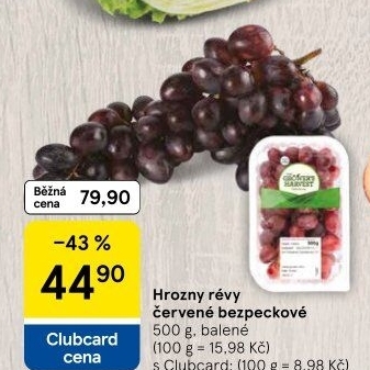 Hrozny červené bezsemenné The Grower'
