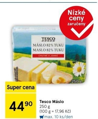 Máslo Tesco