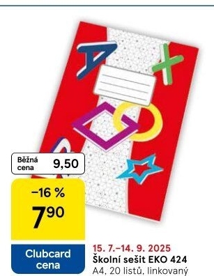 Školní sešit A4